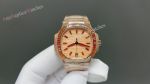 Patek Philippe Nautilus Women 35.2mm 9015 Movement Champagne Face Diamond Bezel Watch